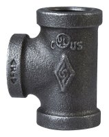 (image for) ProSource 11A-1B Pipe Tee, 1 in, Threaded, Malleable Iron, SCH 40 Schedule, 300 PSI Pressure