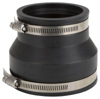 (image for) ProSource FC56-43 Coupling, 4 x 3 in, Cast Iron, Plastic and Steel Drain Pipes, PVC, Black