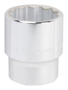 (image for) Vulcan MT-SS6048 Drive Socket, 1-1/2 in Socket, 3/4 in Drive, 12-Point, Chrome Vanadium Steel, Chrome