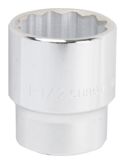 (image for) Vulcan MT-SS6048 Drive Socket, 1-1/2 in Socket, 3/4 in Drive, 12-Point, Chrome Vanadium Steel, Chrome
