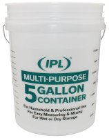 (image for) Leaktite 1123056 Multi-Purpose Pail with Handle, 5 gal Capacity, HDPE, Natural, Injection Molded No-Mark Grip Handle
