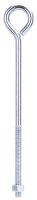 (image for) ProSource LR280 Eye Bolt, 7.8 mm Thread, Machine Thread, 3 in L Thread, 5/16 in Dia Eye, 183 lb Working Load, Steel