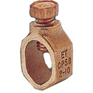 (image for) nVent ERICO CP58 Ground Clamp, Clamping Range: 1/2 to 5/8 in, #10 to 2 AWG Wire, Silicone Bronze