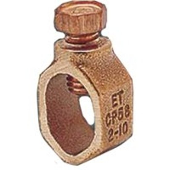 (image for) nVent ERICO CP58 Ground Clamp, Clamping Range: 1/2 to 5/8 in, #10 to 2 AWG Wire, Silicone Bronze