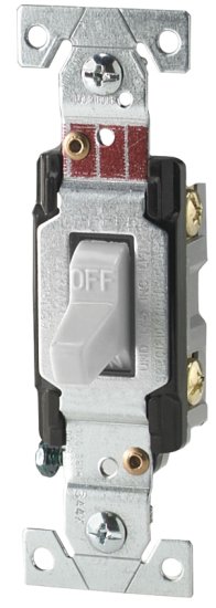 (image for) Eaton Wiring Devices CS120W Toggle Switch, 20 A, 120/277 V, Screw Terminal, Nylon Housing Material, White