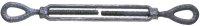 (image for) Baron 15-3/8X6 Turnbuckle, 1200 lb Working Load, 3/8 in Thread, Eye, Eye, 6 in L Take-Up, Galvanized Steel