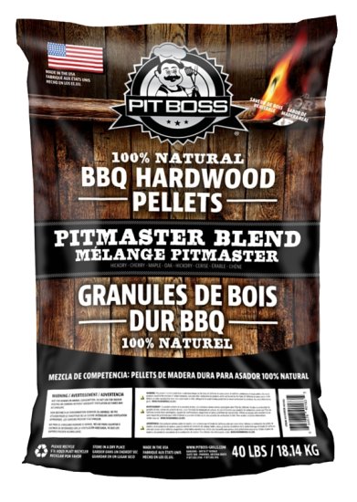 (image for) Pit Boss PBPLT534040183 Pitmaster Blend Pellet, Hardwood, 40 lb