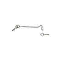 (image for) National Hardware V2003 Series N348-425 Hook and Eye, 6 in L Dimensions, Stainless Steel, 1/PK
