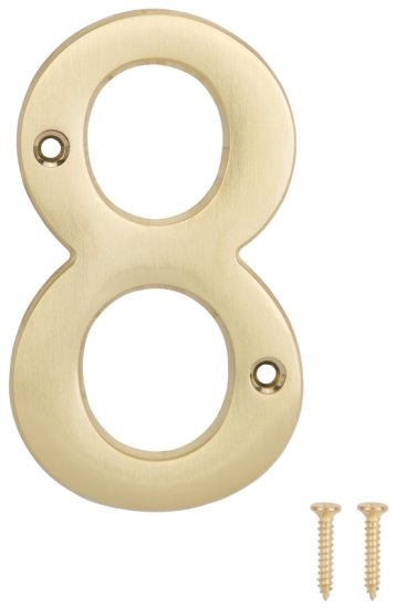 (image for) ProSource N-Z048PB3L-PS House Number, Character: 8, 4 in H Character, 2.28 in W Character