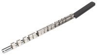 (image for) Vulcan MT6579262-1/2 Socket Clip Rail, 16-Drive Clip, 17 in L, Steel, Black/Silver