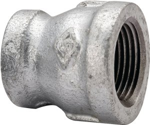 (image for) ProSource PPG240-10X6 Reducing Pipe Coupling, 3/8 x 1/8 in, Threaded, Malleable Steel, SCH 40 Schedule