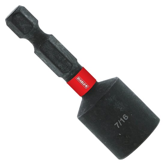 (image for) Diablo DNTSS716 Magnetic Nutsetter, 1-7/8 in L, 7/16 in L Shank, Hex Shank