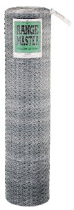 (image for) Rangemaster 6432 Poultry Netting, 50 ft L, 72 in W, 20 ga Gauge, Hexagonal Mesh, 1 in Mesh, Steel, Galvanized