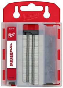 (image for) Milwaukee 48-22-1900 Utility Blade, 2-3/8 in L, Steel, Straight Edge, 2-Point
