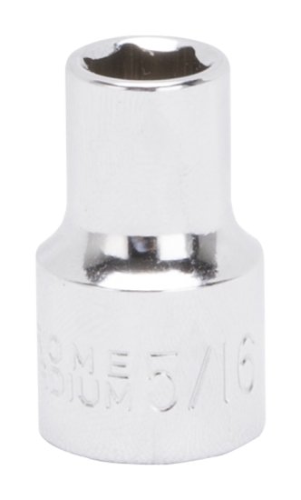 (image for) Vulcan MT6493341 Drive Socket, 5/16 in Socket, 3/8 in Drive, 6-Point, Chrome Vanadium Steel, Chrome