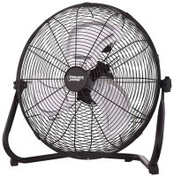 (image for) PowerZone LF-18 Floor Fan, 120 VAC, 18 in Dia Blade, 3-Blade, 3-Speed, 360 deg Rotating, Black