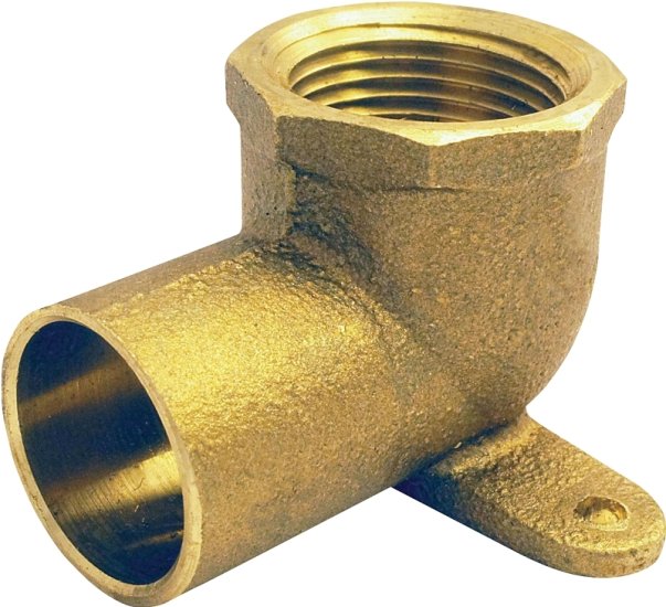 (image for) Elkhart Products 10156856 Pipe Elbow, 1/2 in, Sweat x Female, 90 deg Angle, Brass