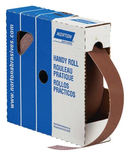 (image for) Norton Metalite 26284 Utility Cloth Roll, 50 yd L, 1-1/2 in W, 180 Grit, Aluminum Oxide Abrasive