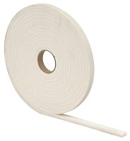 (image for) M-D 02758 Foam Tape, 1/2 in W, 17 ft L, 1/4 in Thick, PVC, White