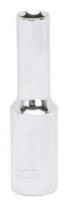 (image for) Vulcan MT6500662 Drive Socket, 8 mm Socket, 3/8 in Drive, 6-Point, Chrome Vanadium Steel, Chrome