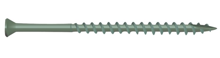 (image for) Camo 0346100 Deck Screw, #7 Thread, 1-5/8 in L, Trim Head, Star Drive, Type 17 Slash Point, Carbon Steel, 100/PK