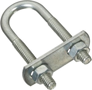 (image for) National Hardware N222-075 U-Bolt, 1/4-20 Thread, 2-1/4 in L Thread, Steel, Zinc