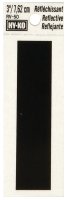 (image for) Hy-Ko RV-50/I Reflective Letter, 2-1/2 in W x 4 in H Dimensions, Character: I, 3 in H Character, Black Character, Vinyl