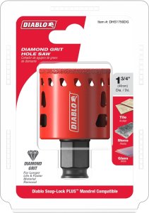 (image for) Diablo DHS1750DG Diamond Grit Hole Saw, 1-3/4 in Dia