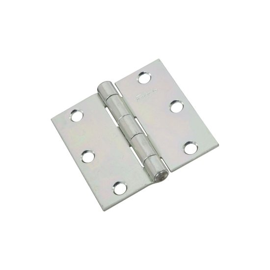 (image for) National Hardware N261-644 Utility Hinge, 3 in W Frame Leaf, 0.08 in Thick Frame Leaf, Steel, Zinc, Riveted Pin, 50 lb