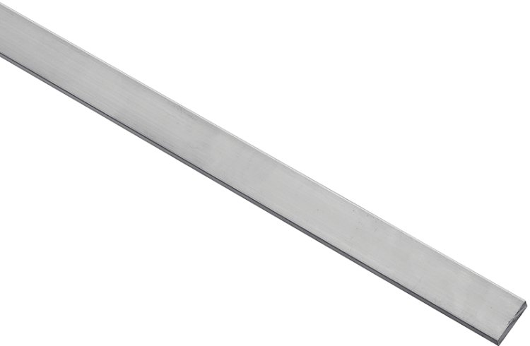 (image for) National Hardware 4202BC Series N247-247 Flat Bar, 1 in W, 72 in L, 1/4 in Thick, Aluminum, Mill