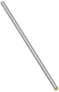 (image for) National Hardware N179-606 Threaded Rod, 3/8-16 Thread, 72 in L, A Grade, Steel, Zinc, UNC Thread