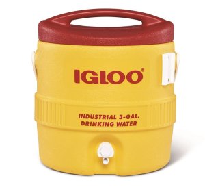 (image for) Igloo 400 Series 00000431 Water Cooler, 3 gal Tank, Drip Resistant Spigot, Polyethylene, Red/Yellow