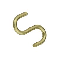 (image for) National Hardware V2077 Series N121-806 Open S-Hook, 10 lb Working Load, Brass