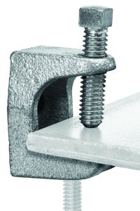 (image for) SuperStrut Z502-10 Beam Clamp, 2 in L, Iron, Silver, Electro-Plated, 10/PK