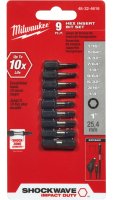 (image for) Milwaukee 48-32-4616 Insert Bit Set, 9-Piece, Steel