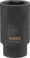 (image for) DEWALT DWMT74658OSP Impact Socket, 1-1/4 in Socket, 1/2 in Drive, 6-Point, CR-440 Steel, Black Oxide