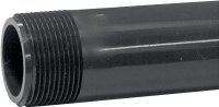 (image for) Genova P-114-6 Pipe Nipple, 1-1/4 in, MIP x MIP, PVC, Gray, SCH 80 Schedule, 6 in L