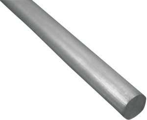 (image for) K & S 3055 Decorative Metal Rod, 1/4 in Dia, 36 in L, 1100-O Aluminum, 6061 Grade