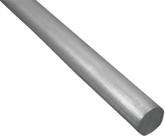 (image for) K & S 3055 Decorative Metal Rod, 1/4 in Dia, 36 in L, 1100-O Aluminum, 6061 Grade
