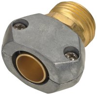 (image for) Landscapers Select GC534 Hose Coupling, 5/8 to 3/4 in, Male, Brass and zinc, Brass and silver