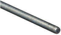 (image for) National Hardware N179-523 Threaded Rod, 7/16-14 Thread, 36 in L, A Grade, Steel, Zinc, UNC Thread