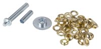 (image for) Vulcan JL-VT15988 Grommet Tool Kit, 30-Piece, Brass/Steel, Brass/Silver, Brass/Zinc Plated