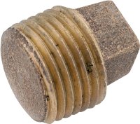 (image for) Anderson Metals 738114-20 Solid Pipe Plug, 1-1/4 in, IPT, Brass