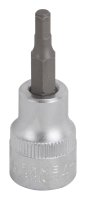 (image for) Vulcan 3506005120 Hex Bit Socket, 4 mm Tip, 3/8 in Drive, Chrome, 1-7/8 in OAL