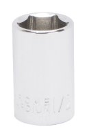 (image for) Vulcan MT6493845 Drive Socket, 1/2 in Socket, 3/8 in Drive, 6-Point, Chrome Vanadium Steel, Chrome