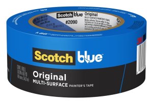 (image for) ScotchBlue 2090-48AP Painter's Tape, Multi-Surface, 60 yd L, 1.88 in W, Crepe Paper Backing, Blue, 1/PK