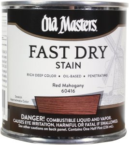 (image for) Old Masters 60416 Fast Dry Stain, Red Mahogany, Liquid, 1/2 pt