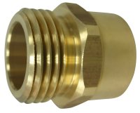 (image for) Landscapers Select PMB-468-3L Hose to Pipe Connector, 3/4 x 3/4, MHT x FIP, Brass, Brass, For: Garden Hose