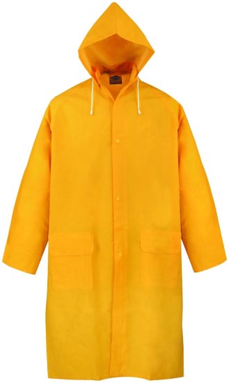 (image for) Diamondback PY-800L Raincoat, L, Polyester/PVC, Yellow, Comfortable Corduroy Collar, Double Fly Snap Closure, Knee