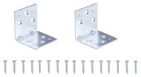 (image for) ProSource BH-604PS Corner Brace, 1-1/2 in L, 1-1/2 in W, 1-1/2 in H, Steel, Zinc-Plated, 2 mm Thick Material